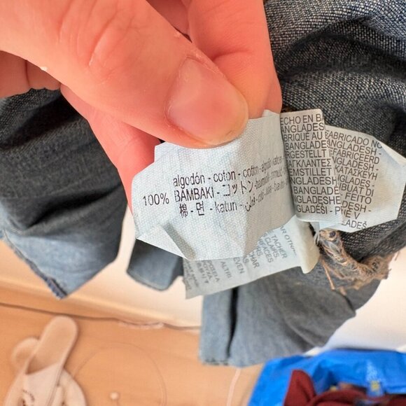 Zara Denim Box Pleat Dress NWOT Blue Size Large - Picture 7 of 7